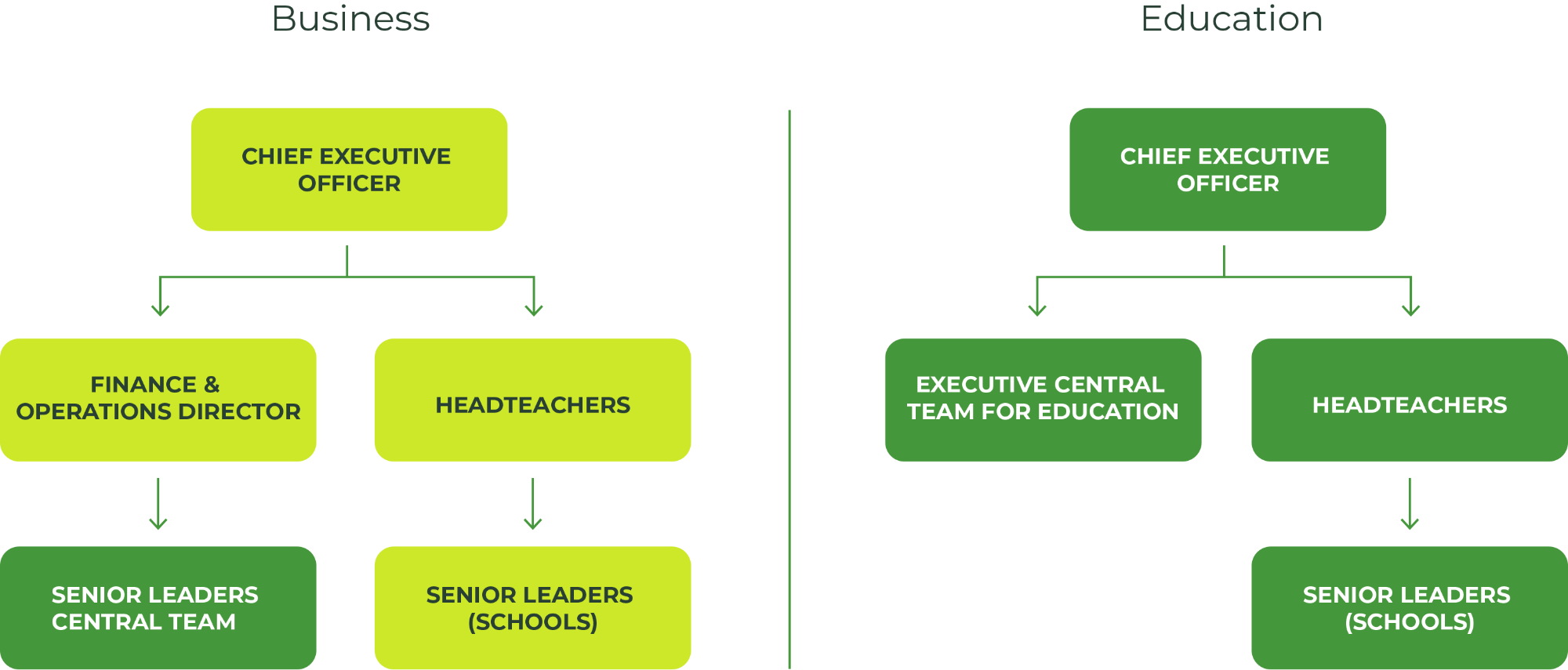 Greensand Multi Academy Trust Business & Education Structure 