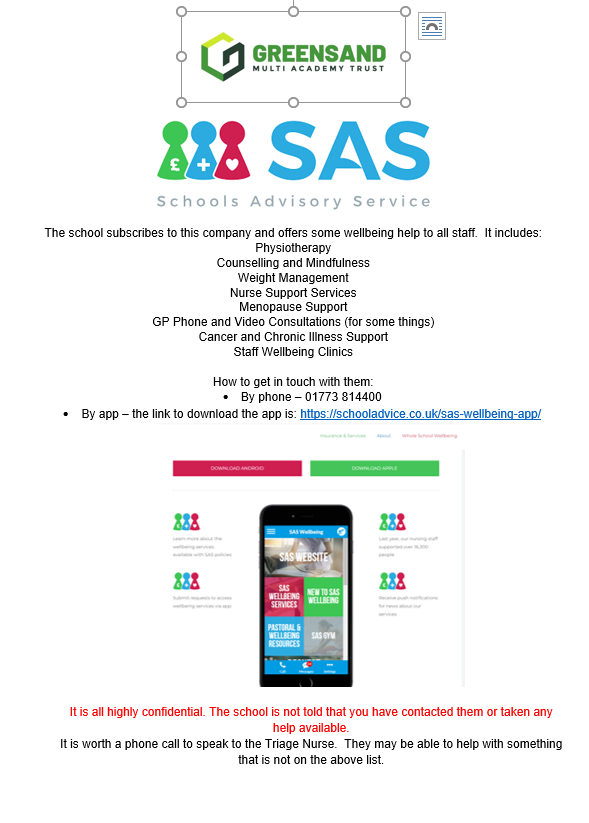 What is the Schools Advisory Service (SAS)