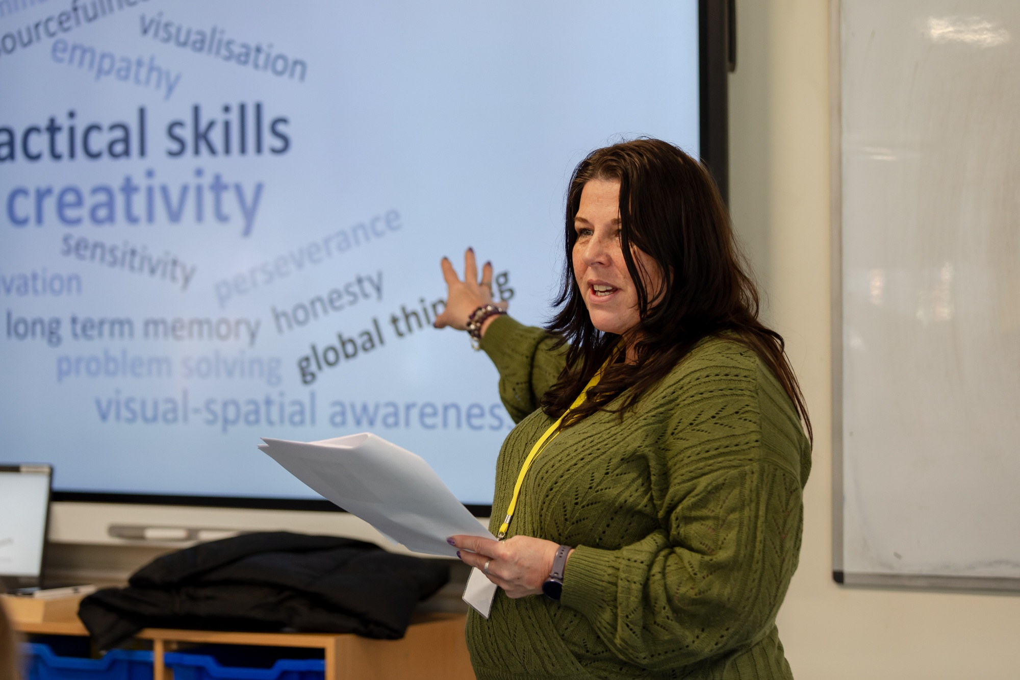 Workshop host presenting to Greensand staff