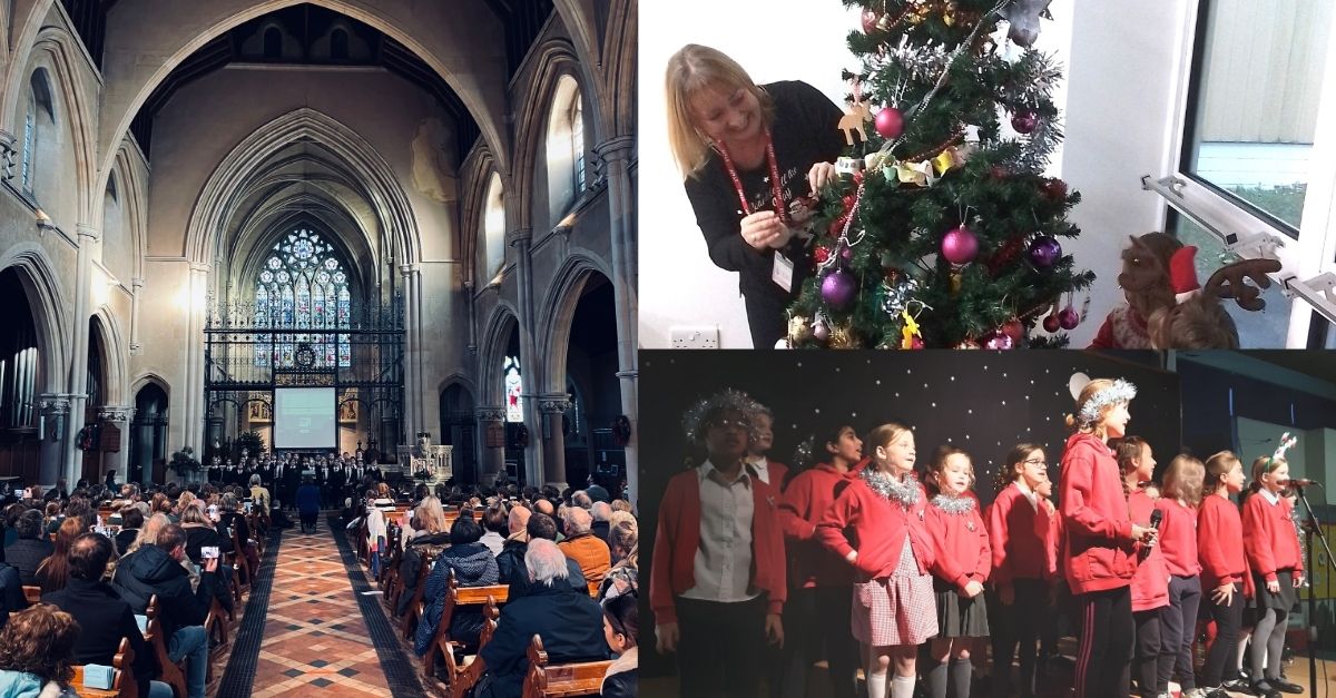 Photo collection of Greensand pupils taking part in Christmas activities together
