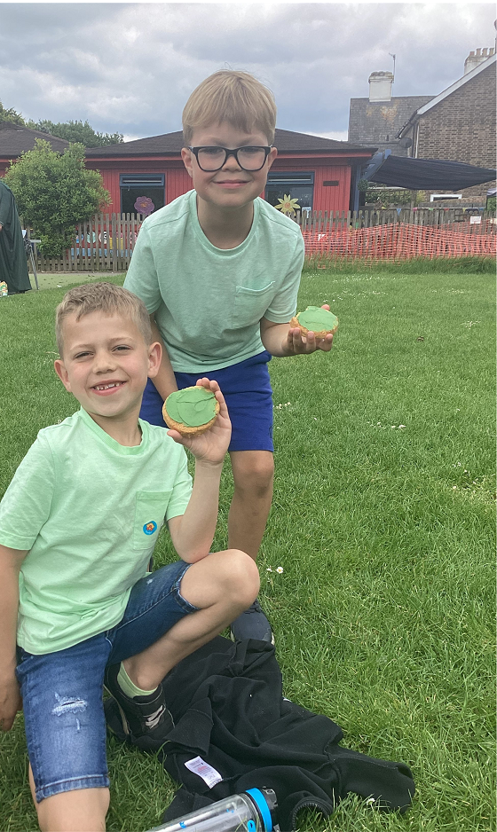 Children at Horley Infant School celebrating 'Green Day' on joining the Trust
