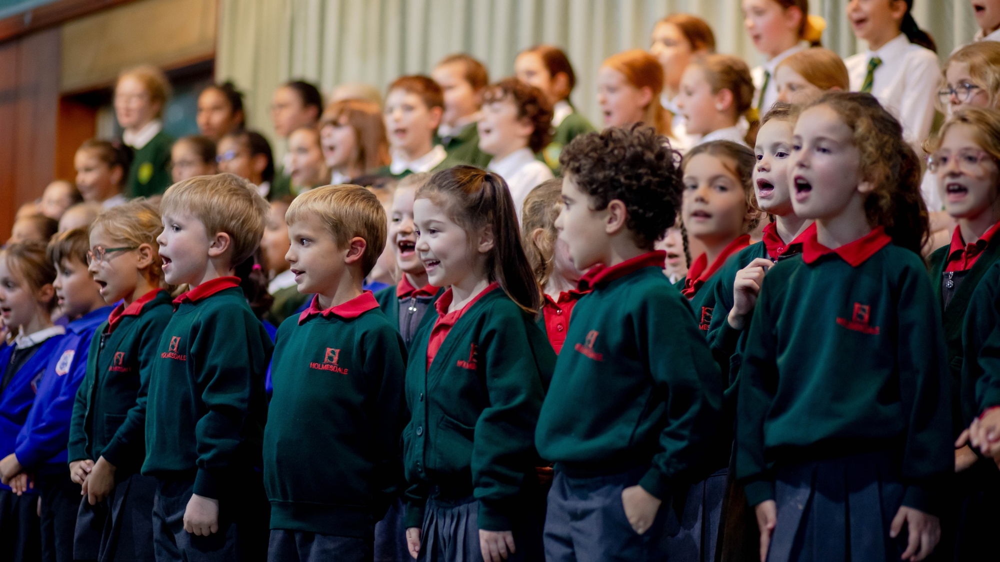 Greensand students singing together.