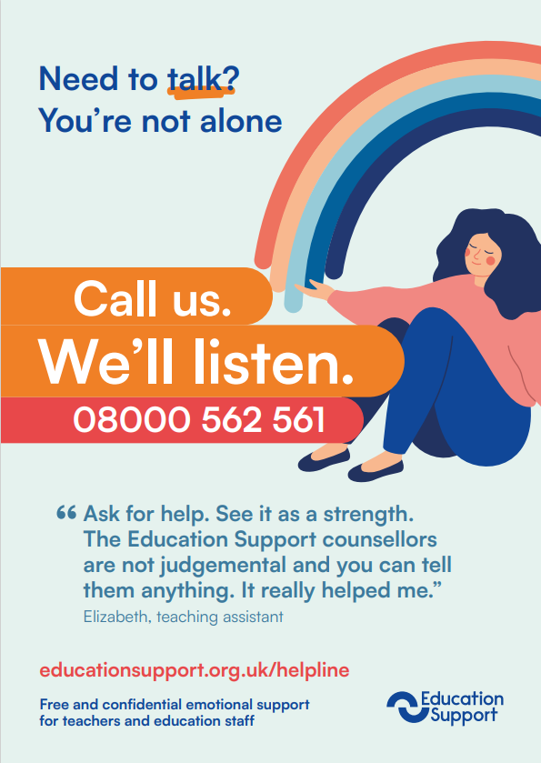 Education Support Helpline poster