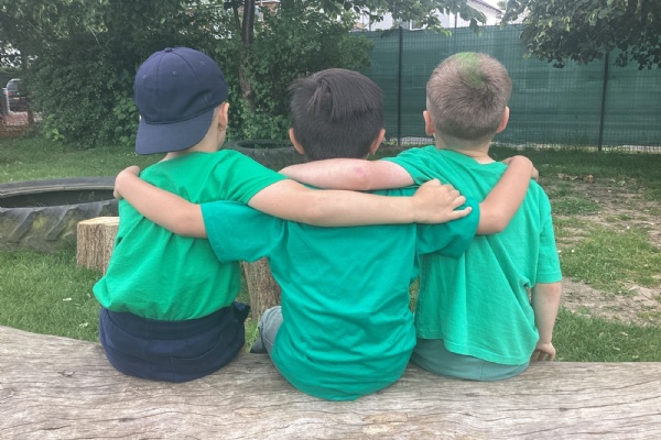 Children at Horley Infant School celebrating 'Green Day' on joining the Trust